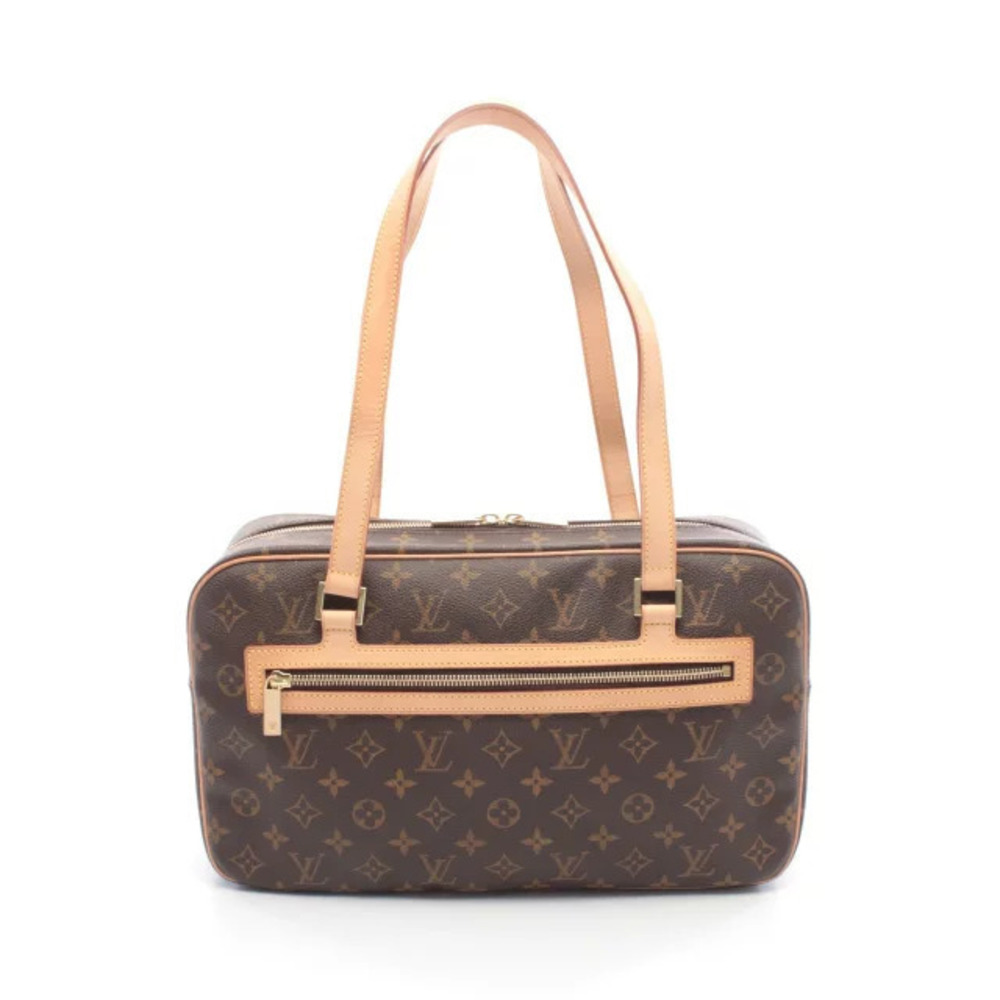 Louis Vuitton Cite Shoulder Bag Canvas Leather Monogram Brown